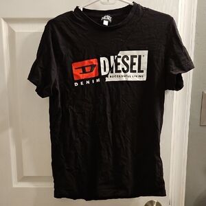 Diesel Black Graphic Men's Tee Size L